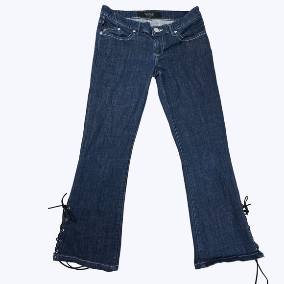 Rock & Republic Denim - Rock & Republic Women's Blue Jeans Size 28 Kasandra Style Tie‎ Detail on Legs